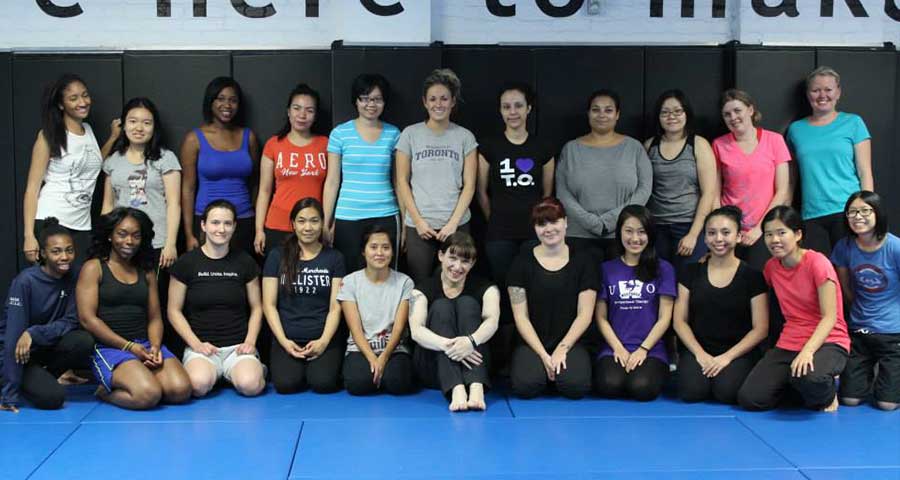 Self defence class group photo